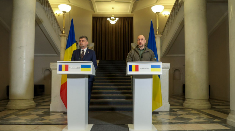 Прем’єр-міністр України Денис Шмигаль з Прем’єр-міністром Румунії Марчелом Чолаку
