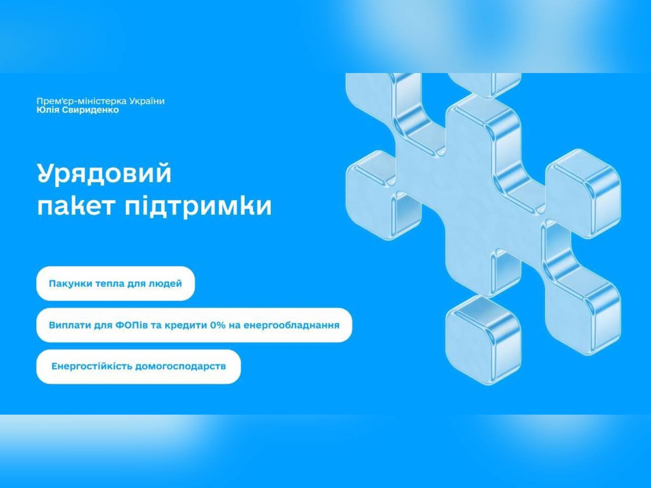 Перші виплати та кредити за програмами державної підтримки під час надзвичайної ситуації в енергетиці вже нараховані