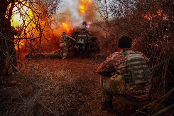 військові на виконанні бойового завдання  