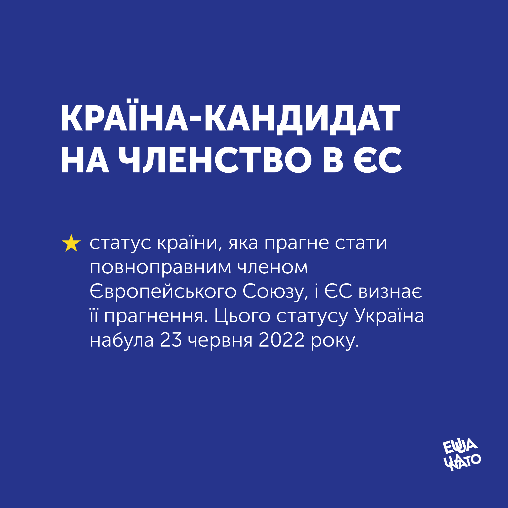 Інфографіка "Країна-кандидат на членство в ЄС"