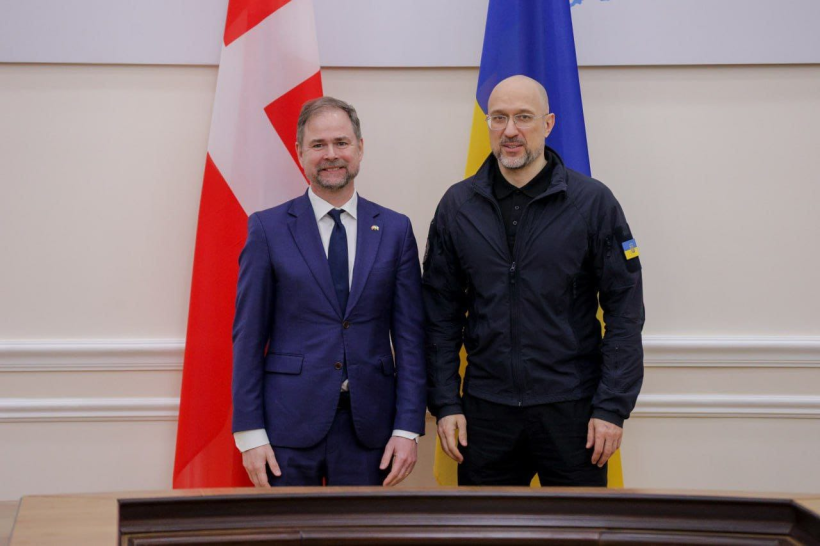 Прем’єр-міністр України Денис Шмигаль з Міністром фінансів Данії Ніколаєм Вамменом