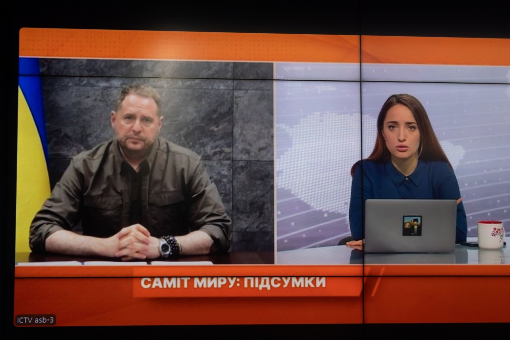 керівник Офісу Президента України Андрій Єрмак в ефірі телевізійного марафону «Єдині новини»