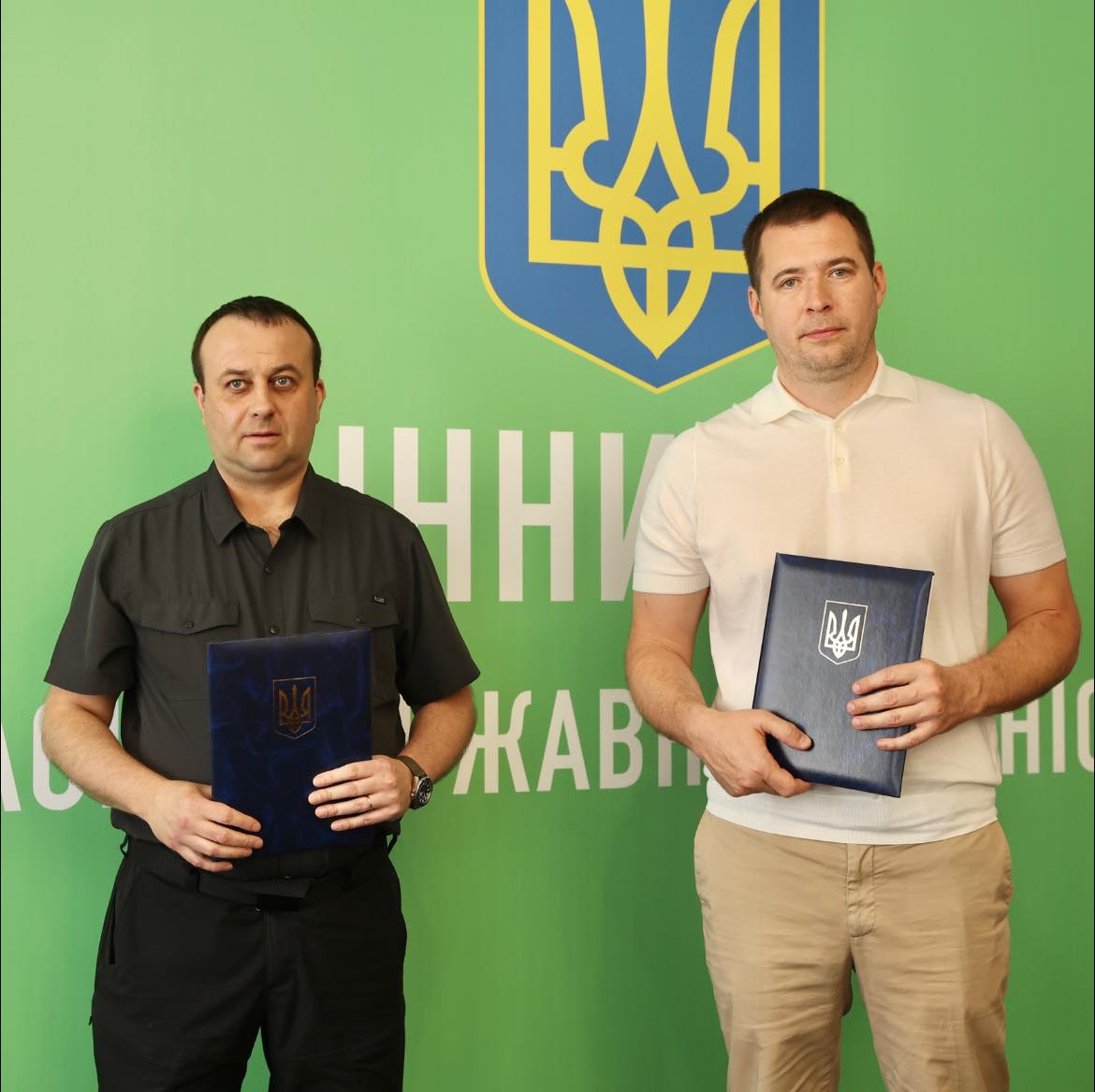 Начальник ОВА Сергій Борзов та т.в.о. керівника Територіального управління БЕБ у Вінницькій області Сергій Юлдашев