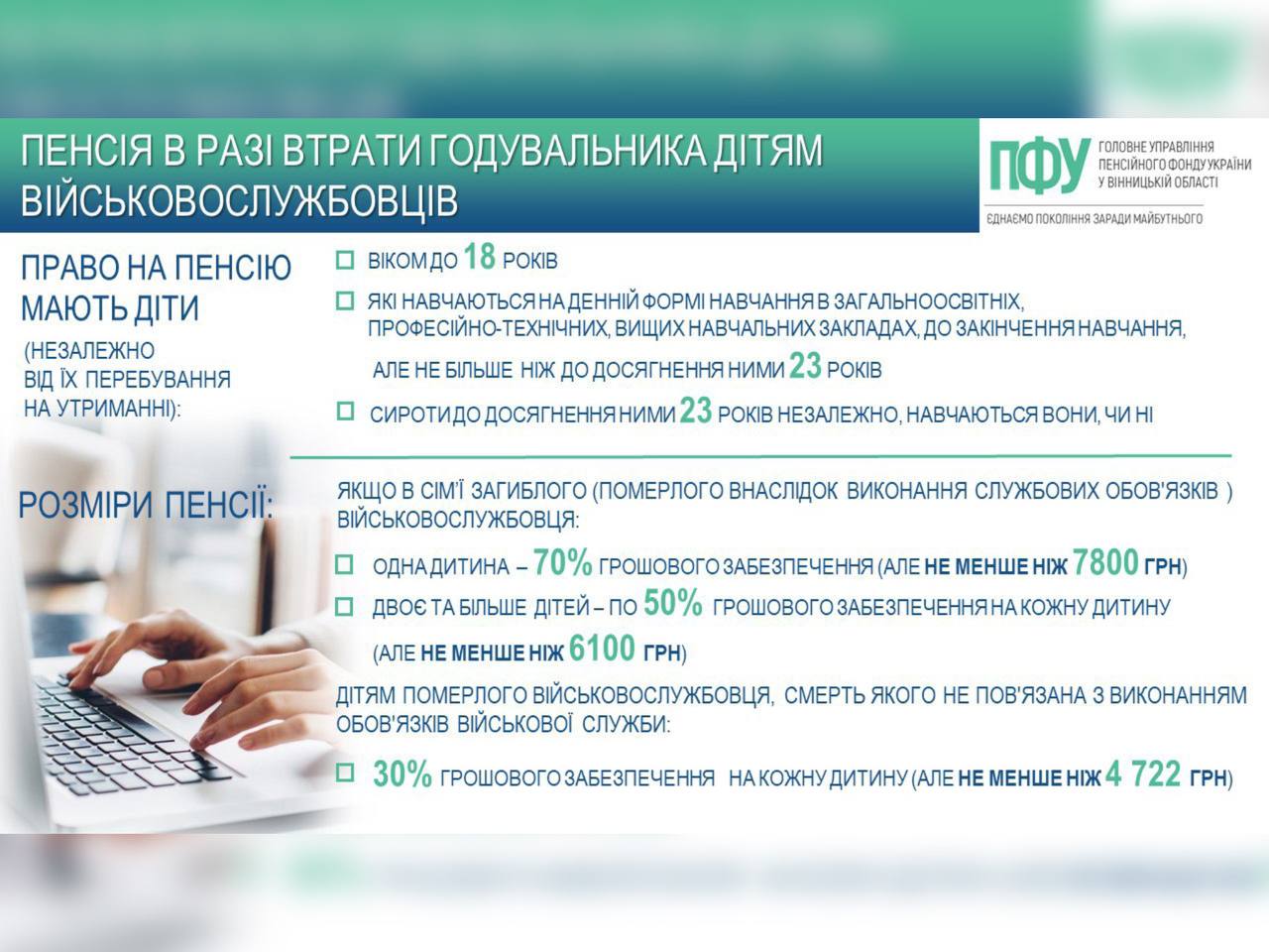 Пенсія у разі втрати годувальника дітям військовослужбовців: що потрібно знати 