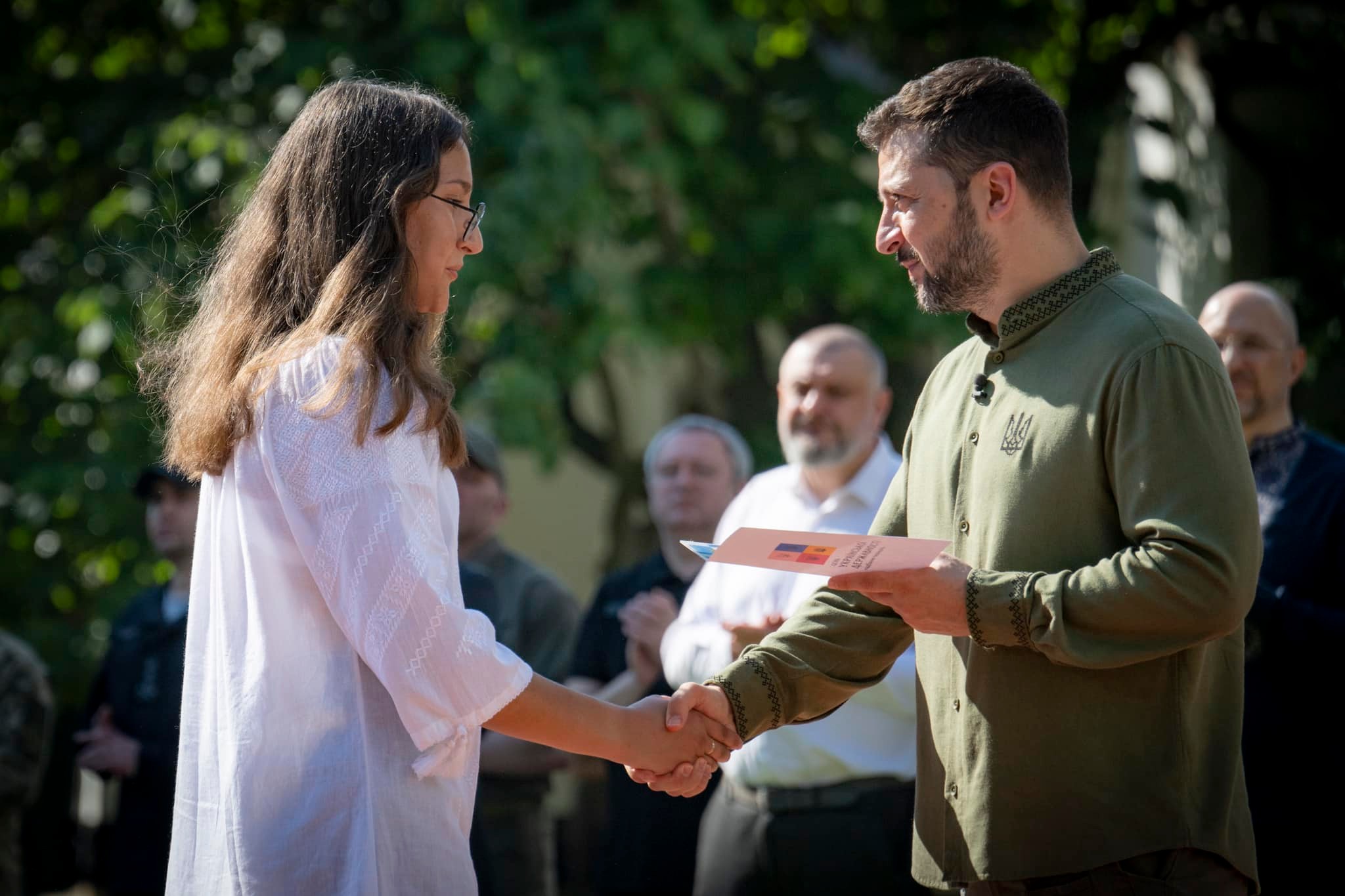 Президент України Володимир Зеленський та Марія Мельник 