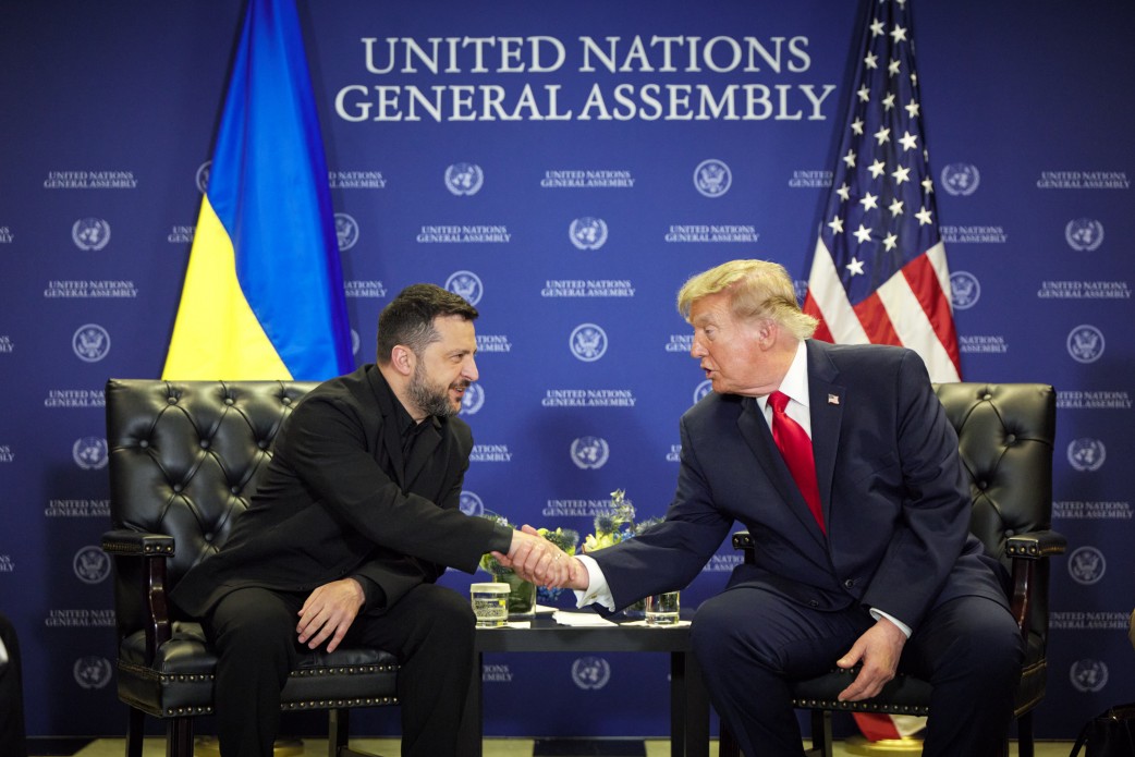 фото Президента України Володимира Зеленського та Президента Сполучених Штатів Америки Дональда Трампа Президент України Володимир Зеленський та Президент Сполучених Штатів Америки Дональд Трамп
