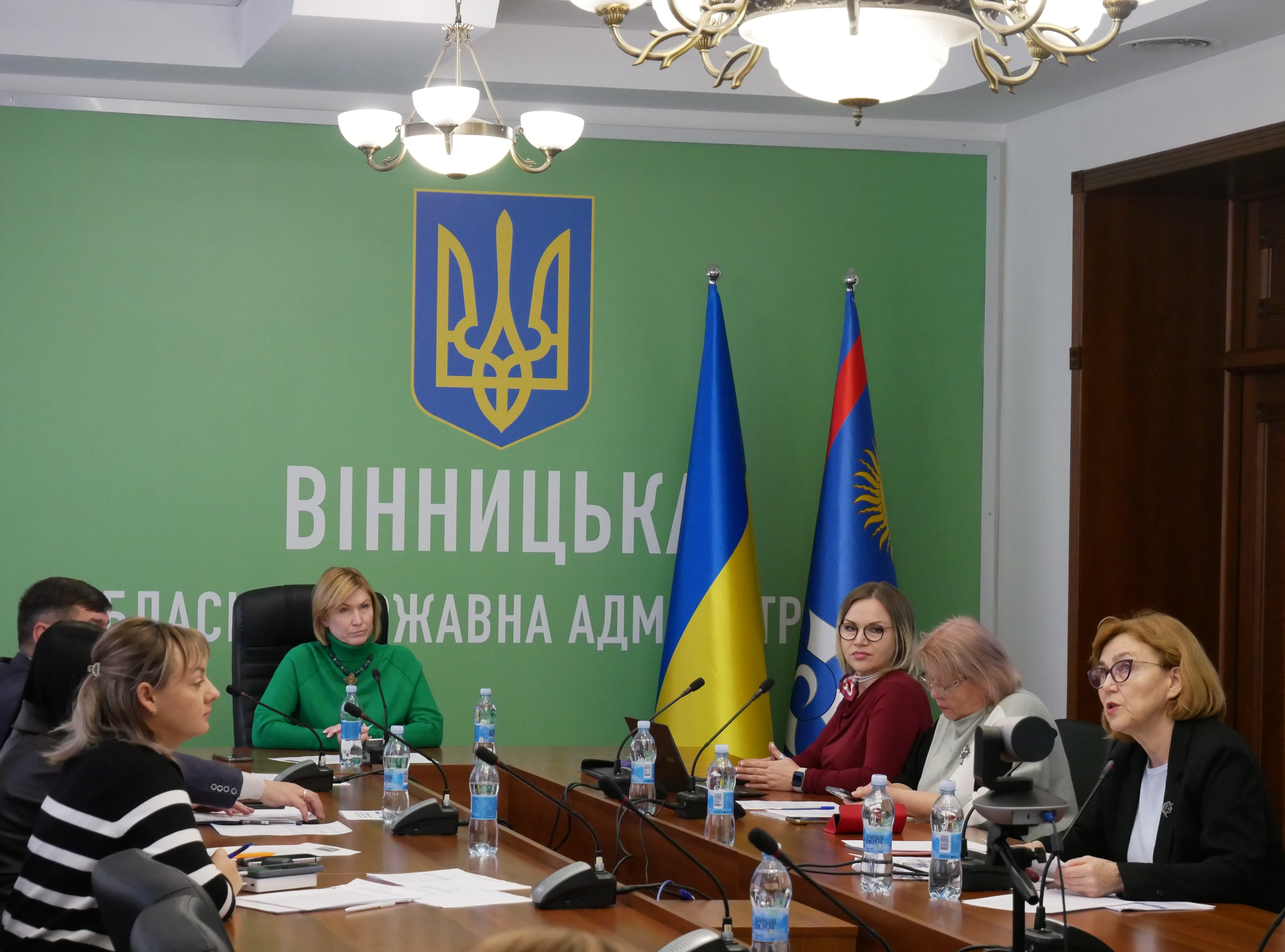 директорка Департаменту соціальної та молодіжної політики ОВА Світлана Ярмоленко, начальник служби у справах дітей ОВА Тетяна Дорош, начальник Головного управління Національної соціальної сервісної служби України у Вінницькій області Наталя Квят, директорка обласного центру соціальних служб Олена Стоялова, в.о. директора Вінницького обласного центру зайнятості Геннадій Бамбура, заступник начальника управління взаємодії та соціальної підтримки ветеранів війни – начальник відділу реінтеграції ветеранів війни Департаменту ветеранської політики ОВА Євгенія Григорук