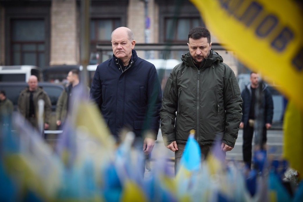 Президент України Володимир Зеленський та Федеральний канцлер Німеччини Олаф Шольц