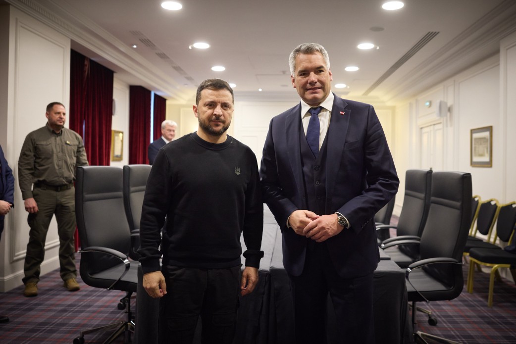 Президент Володимир Зеленський та Федеральний канцлер Австрії Карл Негаммер