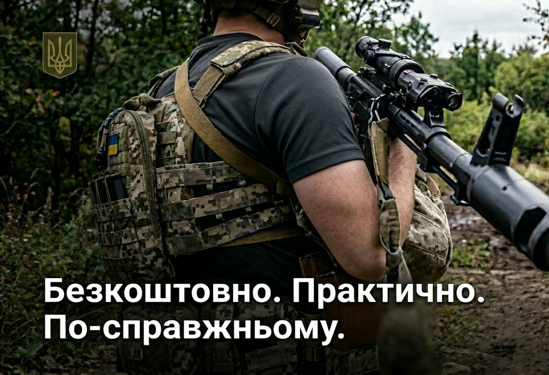 Особа в однострої тримає в руках зброю