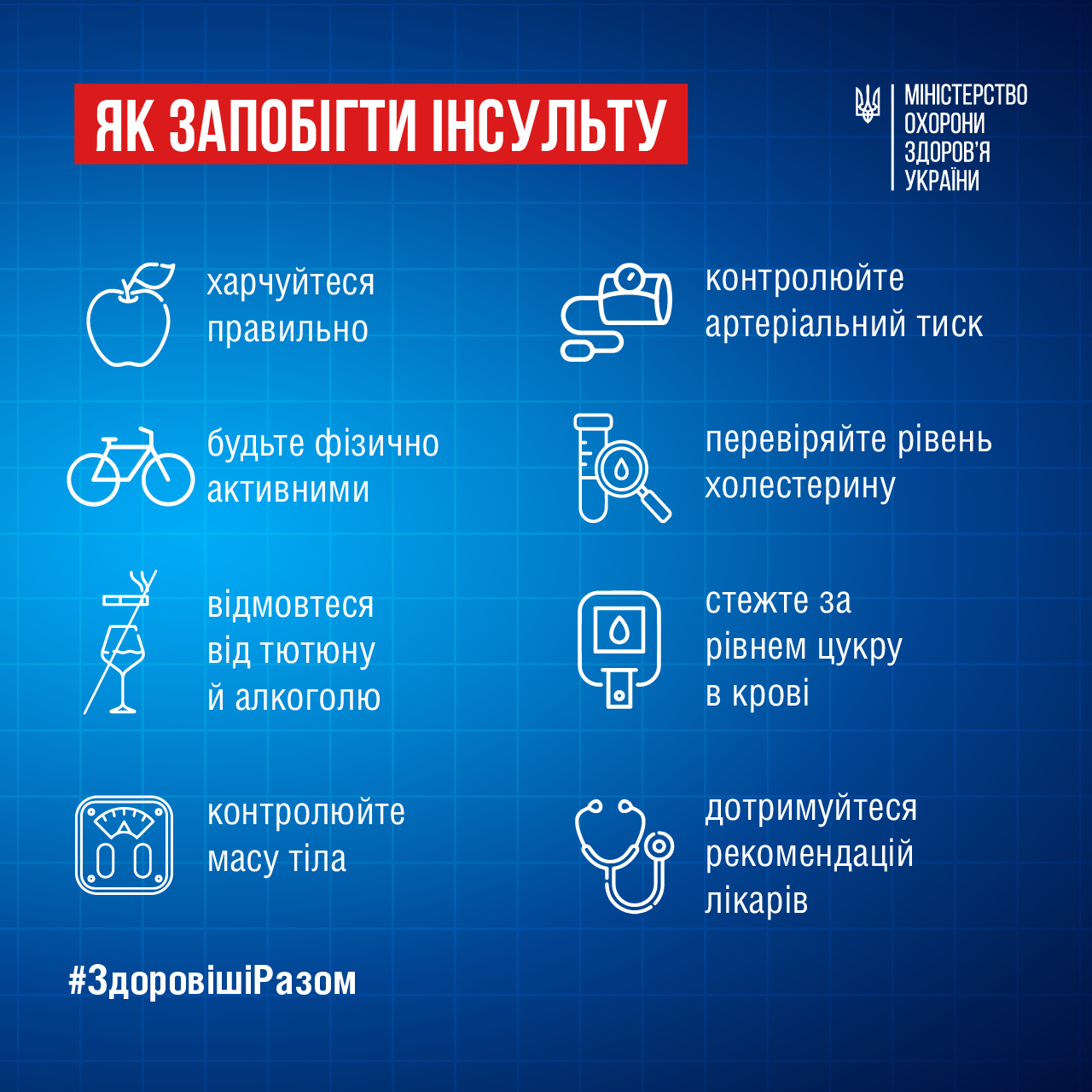 Інформаційний плакат. Як запобігти інсульту