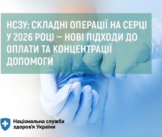 НСЗУ: складні операції на серці у 2026 році — нові підходи до оплати та концентрації допомоги