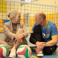Перша заступниця начальника ОВА Наталя Заболотна з учасником тренувань