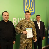 Начальник ОВА Сергій Борзов, заступник голови Вінницької обласної ради Володимир Кістіон та представник ВСП