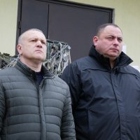 Директор департаменту з питань цивільного захисту, ресурсного забезпечення сил оборони і безпеки ОВА Богдан Зубчик та учасник заходу