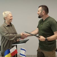 Перша заступниця начальника ОВА Наталя Заболотна та майор Армії оборони Ізраїлю у відставці Алекс Гальчинський