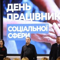 Начальник ОВА Сергій Борзов, народна депутатка України Ірина Борзова, голова Вінницької обласної Ради Вячеслав Соколовий
