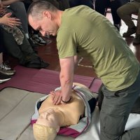 Відпрацювання алгоритму дій при серцево-легеневій реанімації на маникені