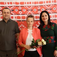 Начальник ОВА Сергій Борзов, народна депутатка України Ірина Борзова та учасниця заходу