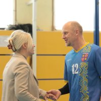 Перша заступниця начальника ОВА Наталя Заболотна з учасником тренувань