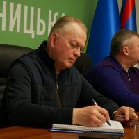 Заступник Начальника ОВА Сергій Здітовецький та голова обласної Ради Вячеслав Соколовий
