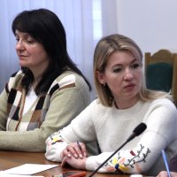 Директорка Департаменту інформаційної діяльності та комунікацій з громадськістю ОВА Світлана Юзвак та учасники наради
