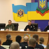 Начальник ОВА Сергій Борзов, Голова Національної поліції України Іван Вигівський, Начальник ГУНП у Вінницькій області Юрій Пархоменко